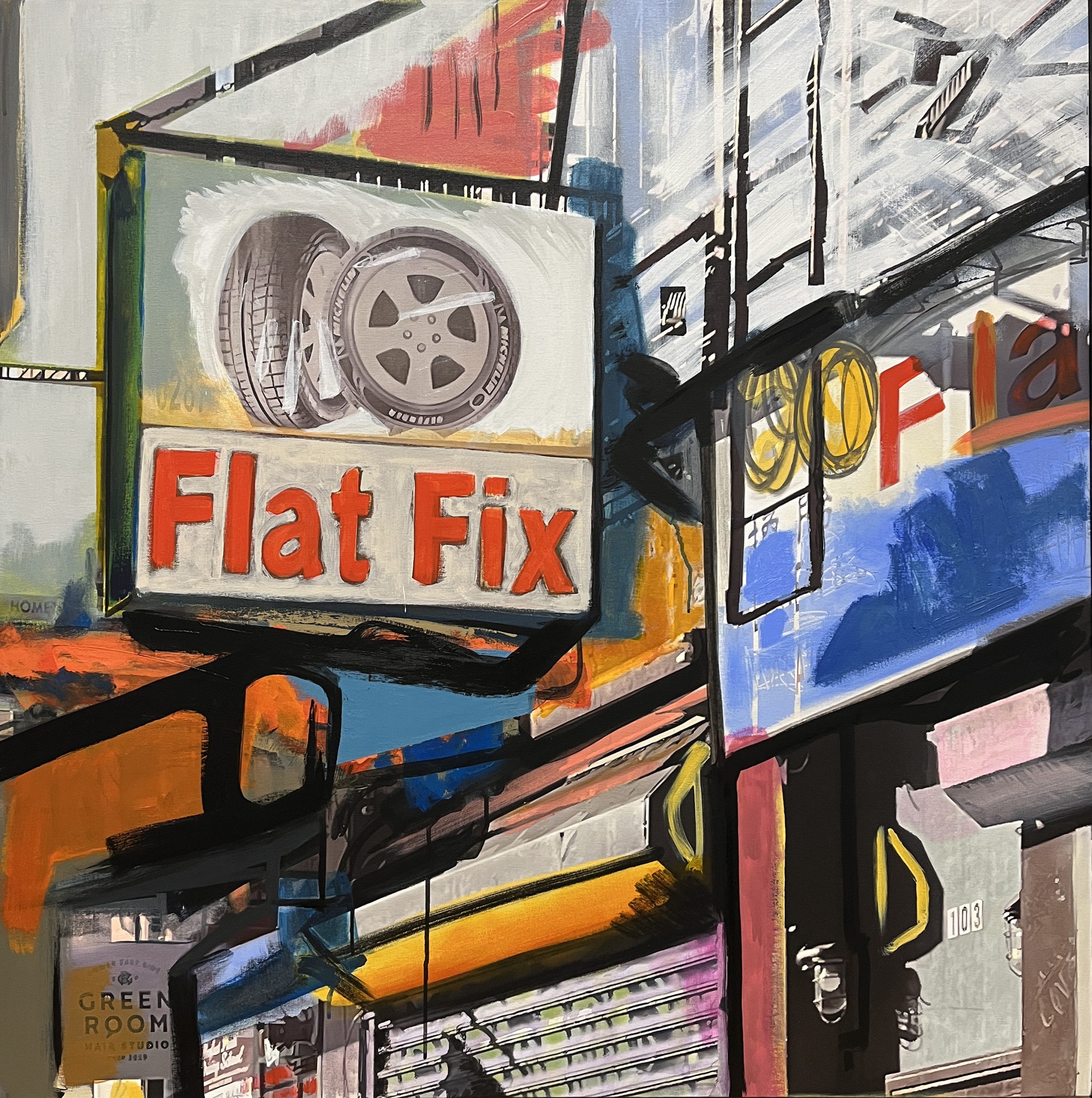 FLAT FIX+ 2025-6 40 X 40 PHOTOGRAPHY & MIXED MEDIA