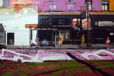 BUS STOP 2025 48 X 72 PHOTOGRAPHY & MIXED MEDIA