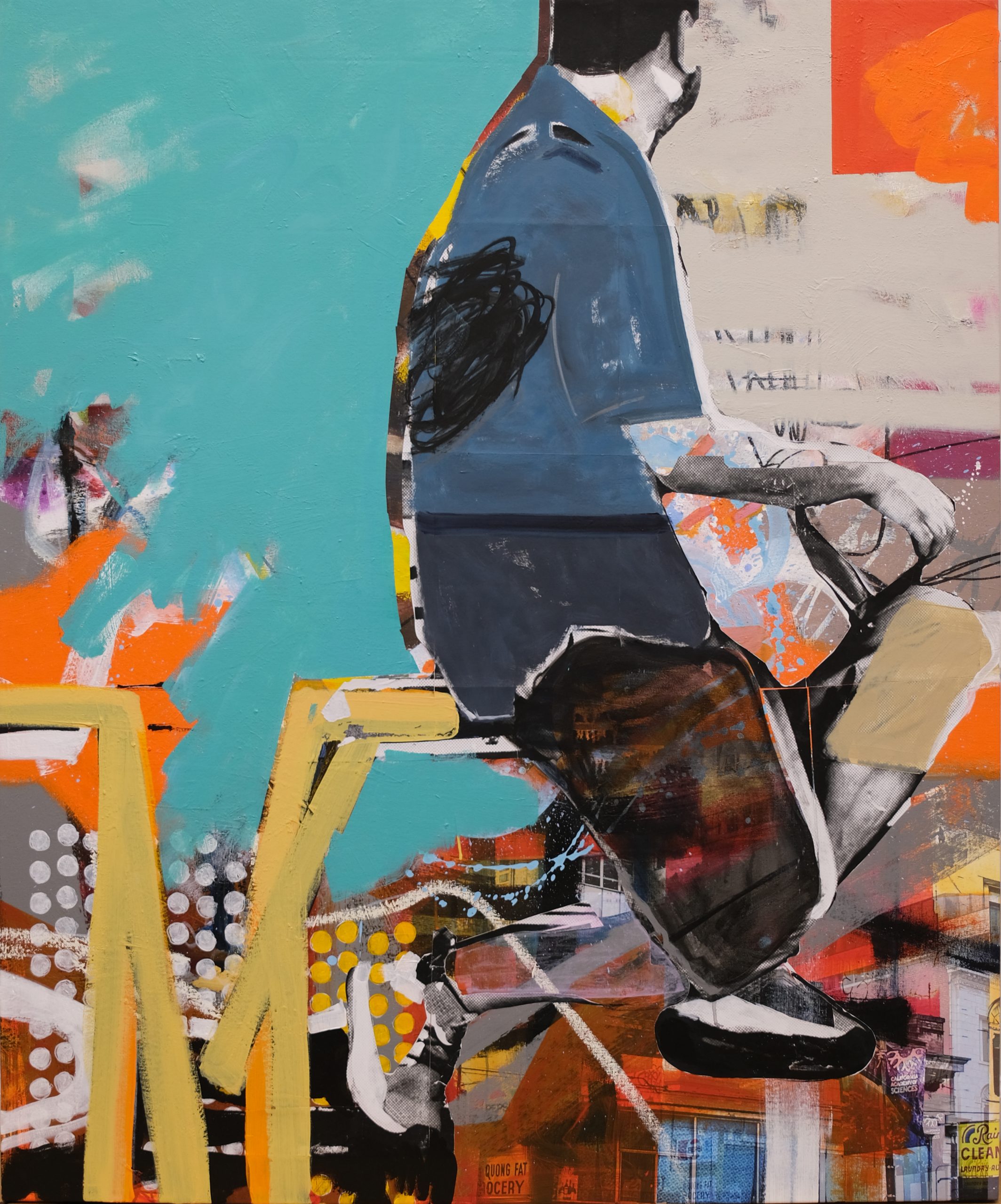 THINKER 2025 48 X 40 PHOTOGRAPHY, COLLAGE & MIXED MEDIA