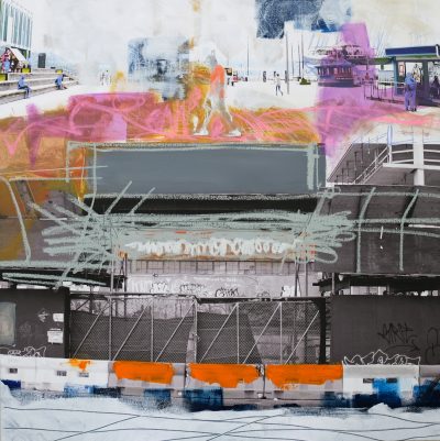 WALKING 4 2024 40 X 40 PHOTOGRAPHY & MIXED MEDIA - SOLD -